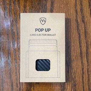 New Black Pop Up Card Ejector Wallet RFID Protection
